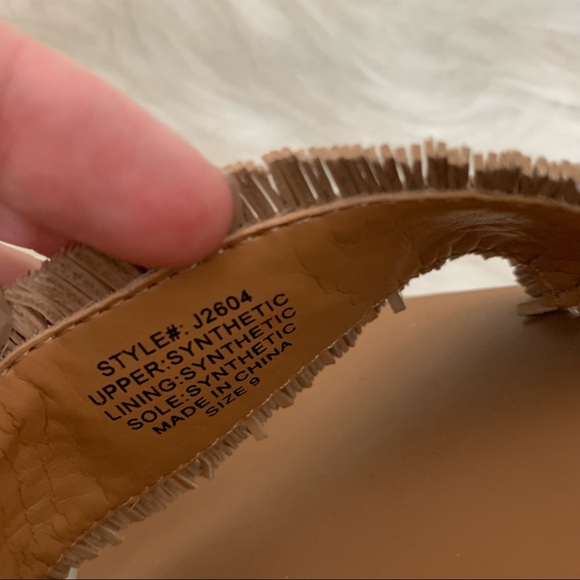 J Crew Raffia Tan & Silver Ankle Strap Sandals - Picture 8 of 8